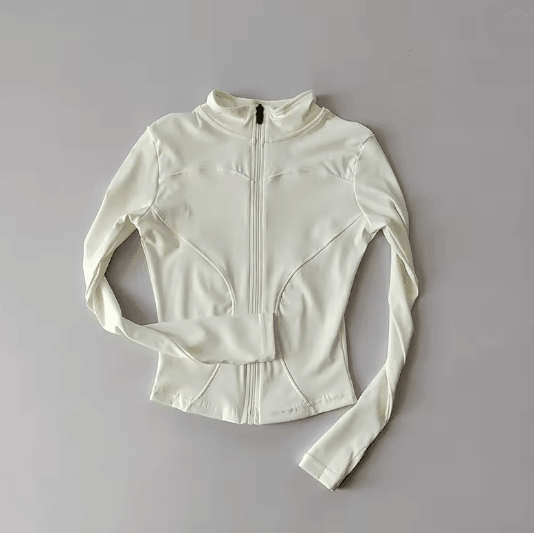 Womens Quick Dry Yoga Jacket Slim Fit Zip Up Fitness Top