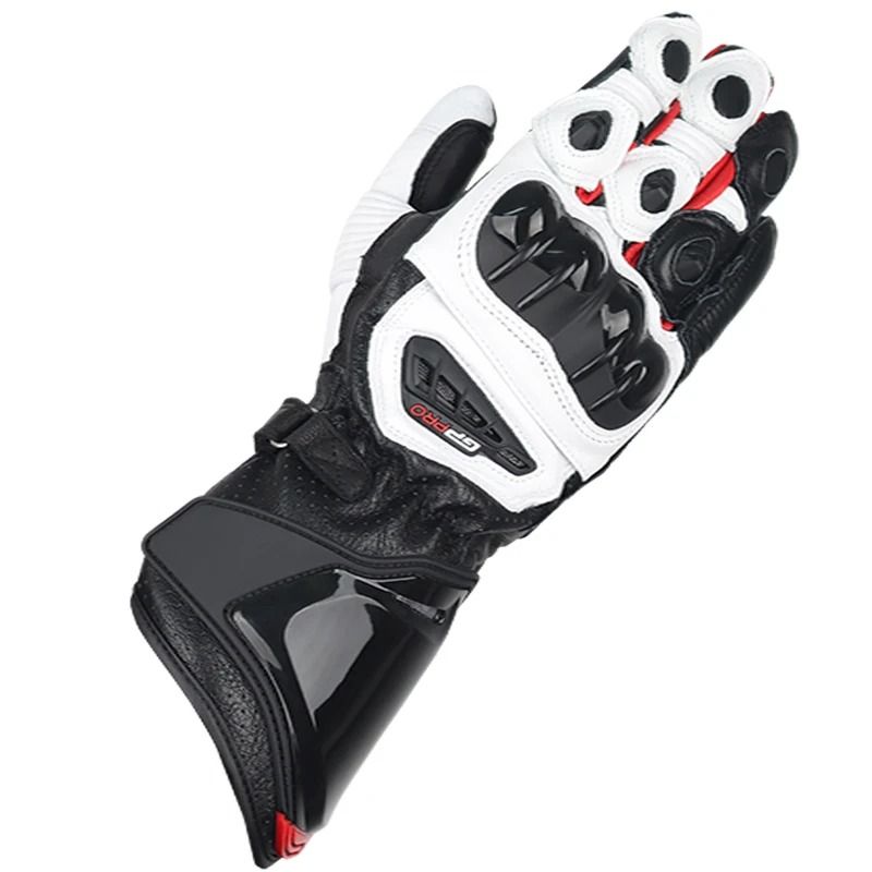 Two X Gp Pro Motorcycle Leather Long Protection Motorbike Racing Touch Screen Gloves