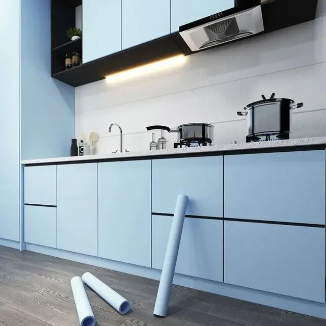 Kitchen Oil-Proof Wallpaper | Waterproof Self-Adhesive Cabinet Renovation