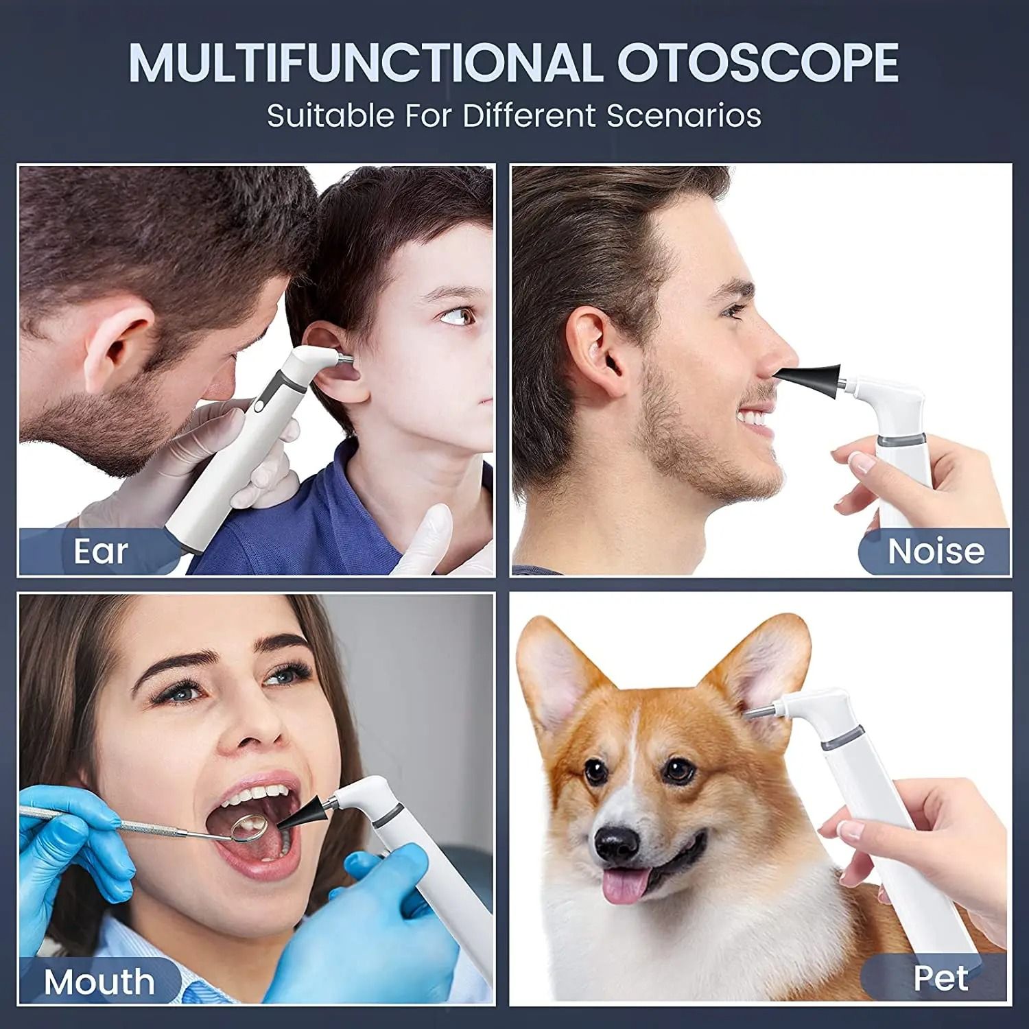Wireless HD Otoscope Ear Camera with Dual-View Technology
