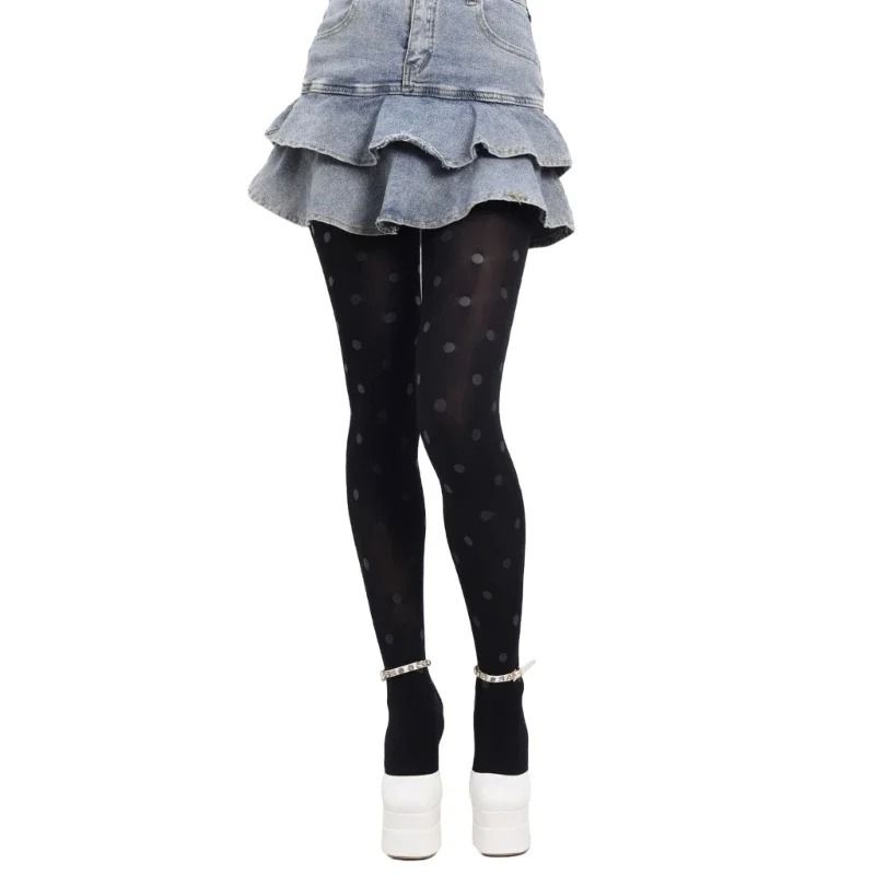 Timeless Polka Dot Textured Patterned Hosiery