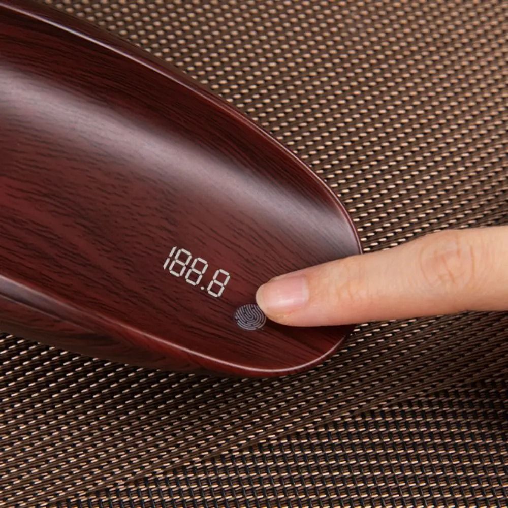 Artisanal Wood-Texture Digital Coffee & Tea Scale