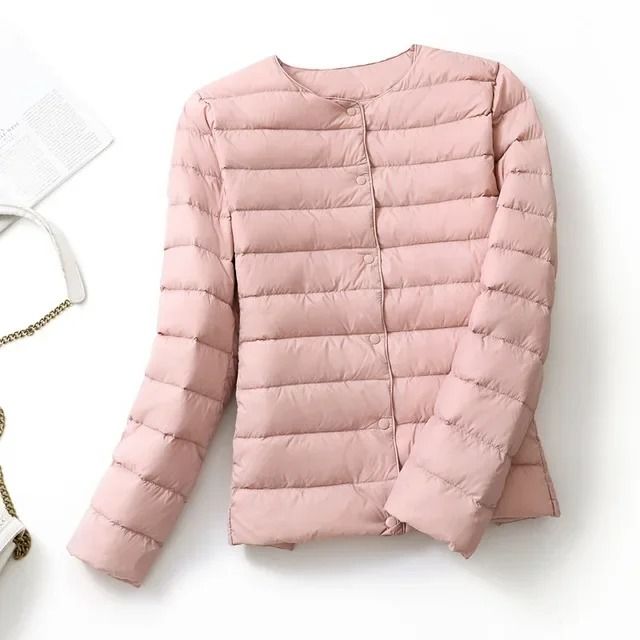 Womens Ultralight Collarless Puffer Jacket