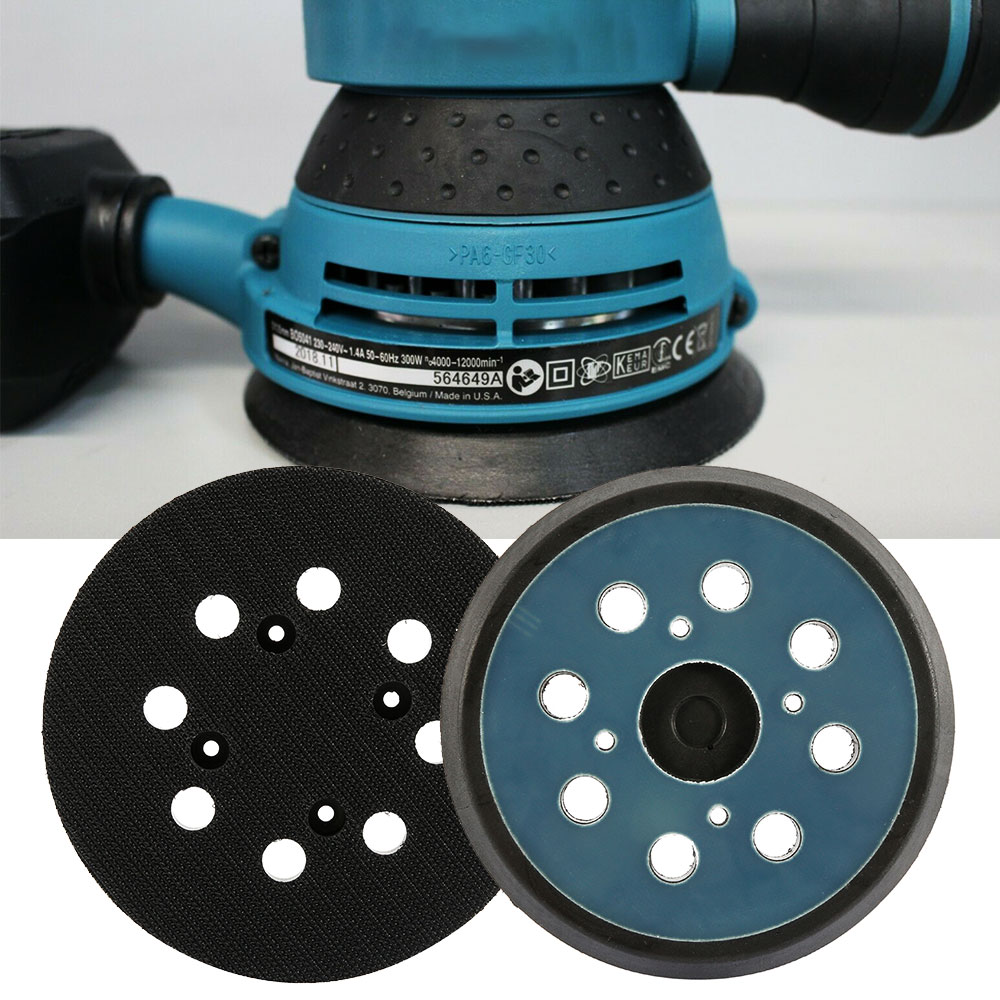 Sanding Backing Pad for Electric Tools, 5 Inch Polishing Machine Disk, 8 Holes Hook Loop Sander Pad