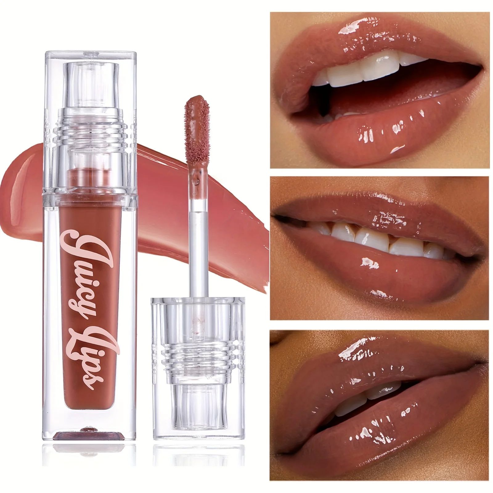 Hydrating Crystal Lip Oil – Plumping Tinted Gloss for Soft, Shiny Lips