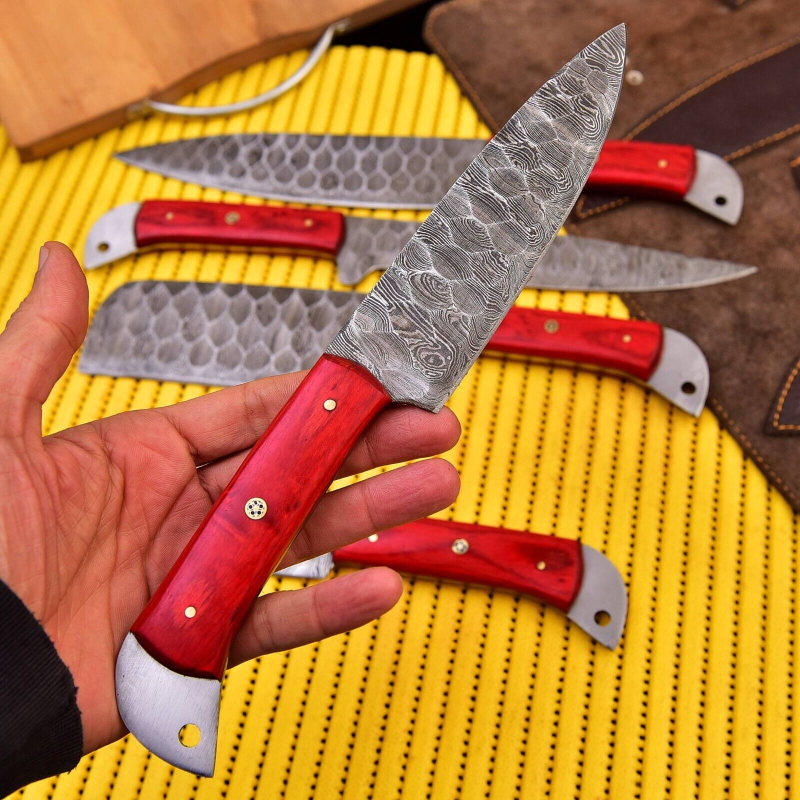 Handmade Chef Set of 5 pieces for Kitchen Utility, Professional Chef Knives