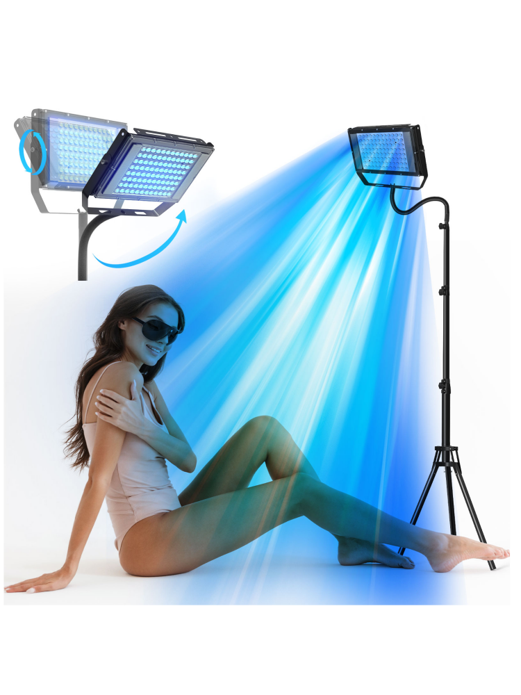 Ultraviolet Tanning Lamp with Adjustable Tripod,Safe Blue Light Skin Care & Tanning