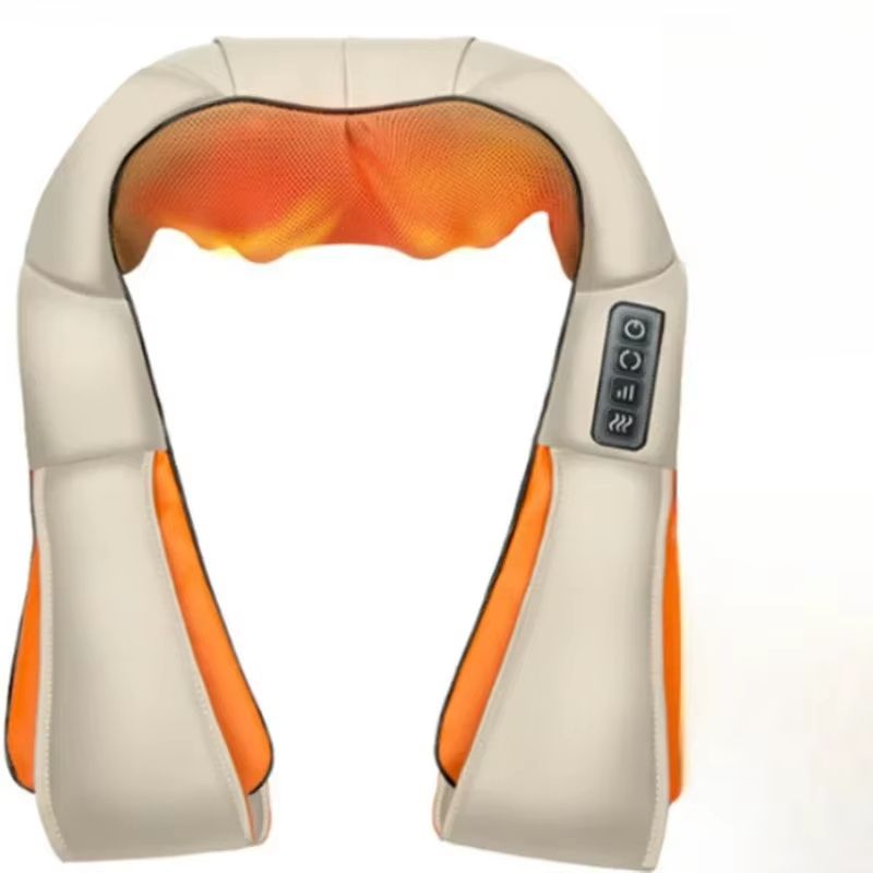 RelaxHeat Shiatsu Neck & Shoulder Massage Shawl – Hot-Compress Electric Cervical Traction & Kneading Wrap