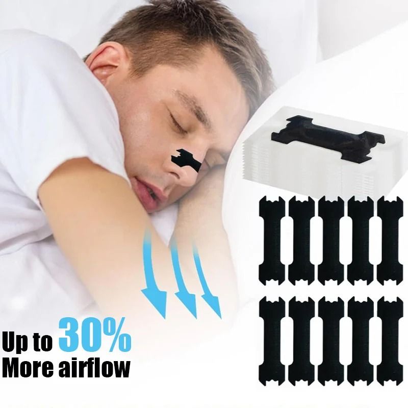 Gentle Stay Black Nasal Strips Extra Strength Anti Snoring Strips