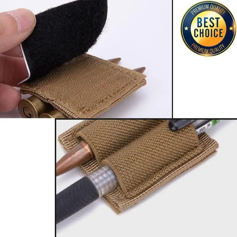 Tactical Two Round Ammo Holder Patch with Hook and Loop Backing