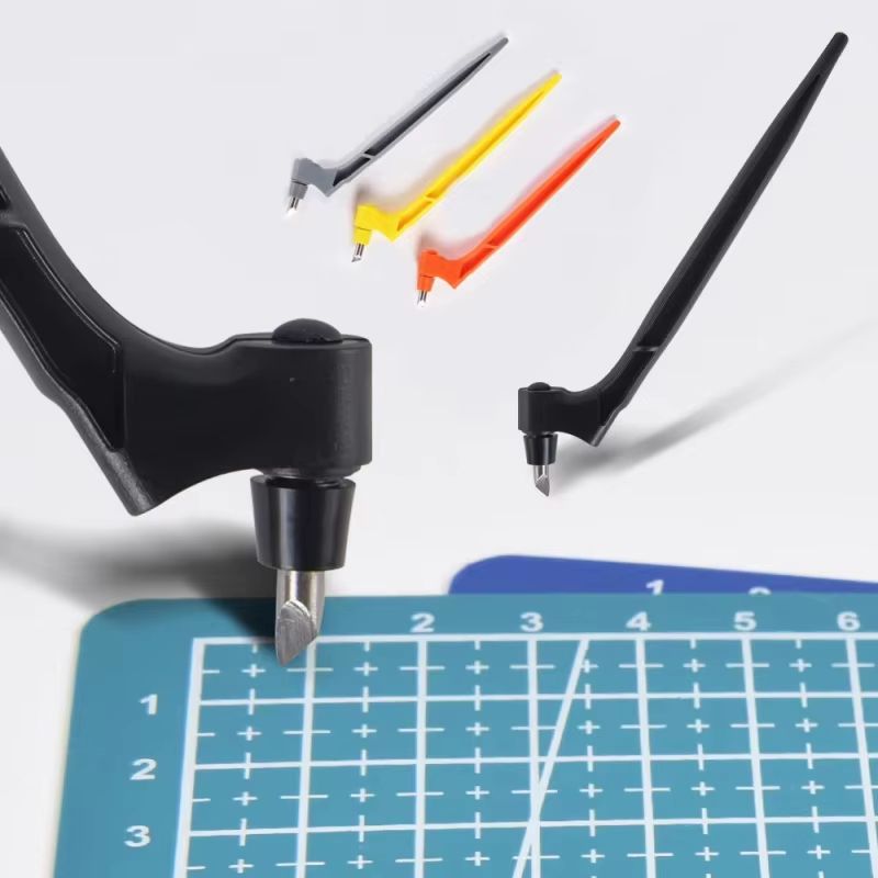 360 Degree Rotating Gyroscope Cutting Tool Set with Carbon Steel Blades and Cutting Pen