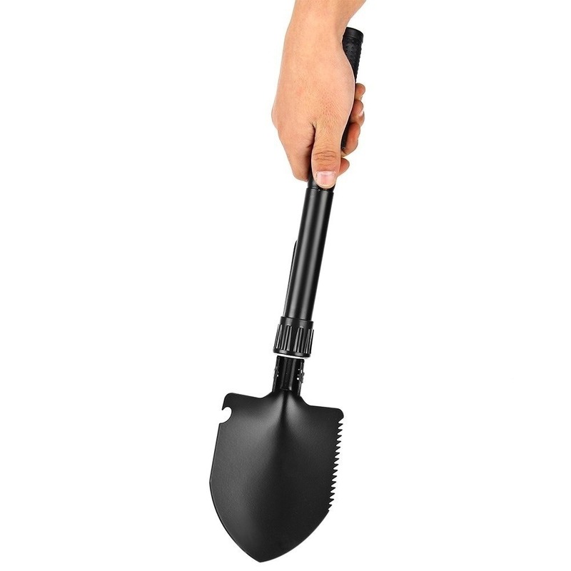 Foldable Survival Shovel with Compass Portable Camping Entrenching Tool