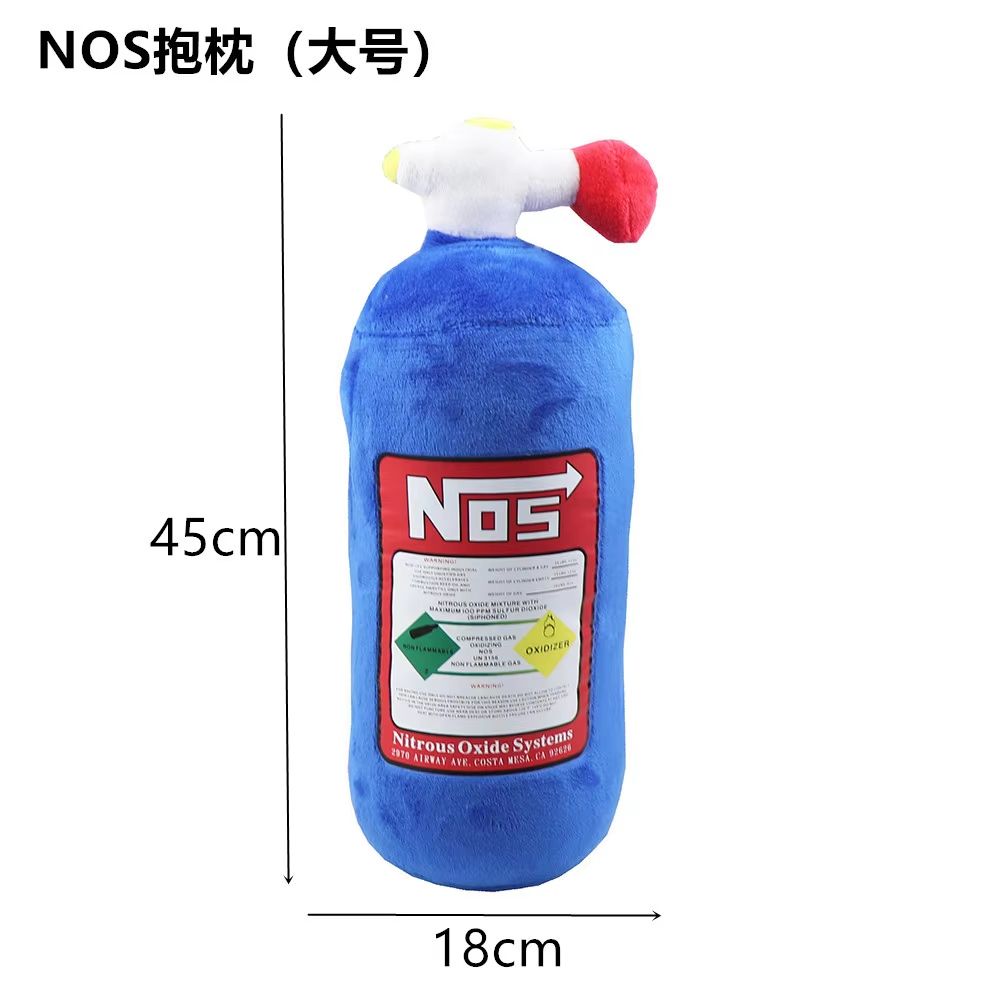 SpeedStyle NOS Bottle Plush Cushion – JDM Car Decor Neck & Back Headrest Pillow