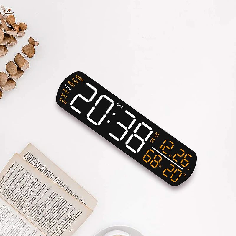 LED Digital Alarm Clock with Temperature and Humidity