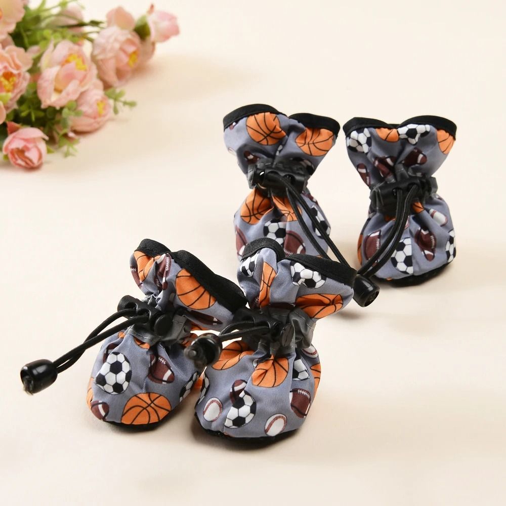 Adjustable Anti Slip Pet Dog Shoes Four Piece Set