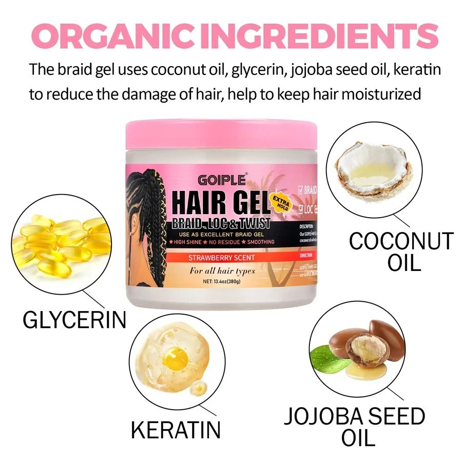 Strong Hold Professional Braid, Twist, and Lock Gel