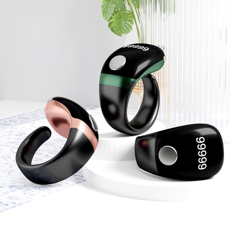 Smart Ring Point Marker Finger Counter, LCD Electronic Tally Counter for Sewing, Mini Stitch Row Counter Knitting Tool