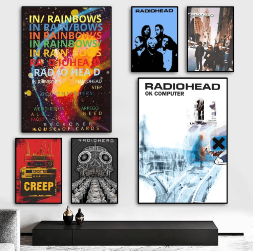 Radiohead Rainbow Canvas Poster – HD Music Band Wall Art for Modern Spaces