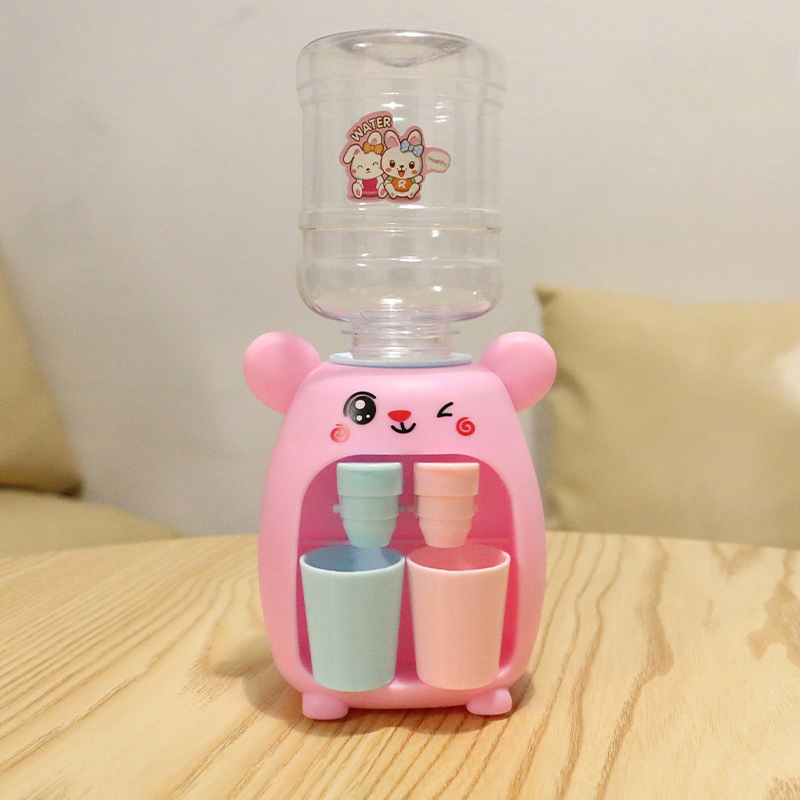 Cartoon Kitchen Toy, Mini Water Dispenser, Kids Gift Cute, Water Drinking Fountain Simulation, Milk Juice Play House