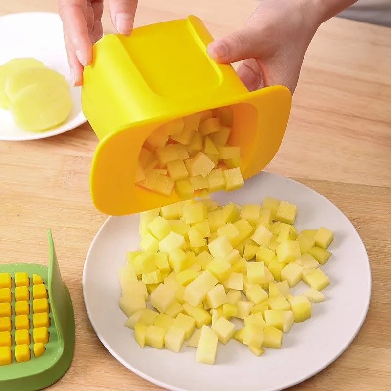 Everyday Chef Hand-Press Vegetable & French-Fries Cutter – Cucumber & Potato Slicer Deluxe