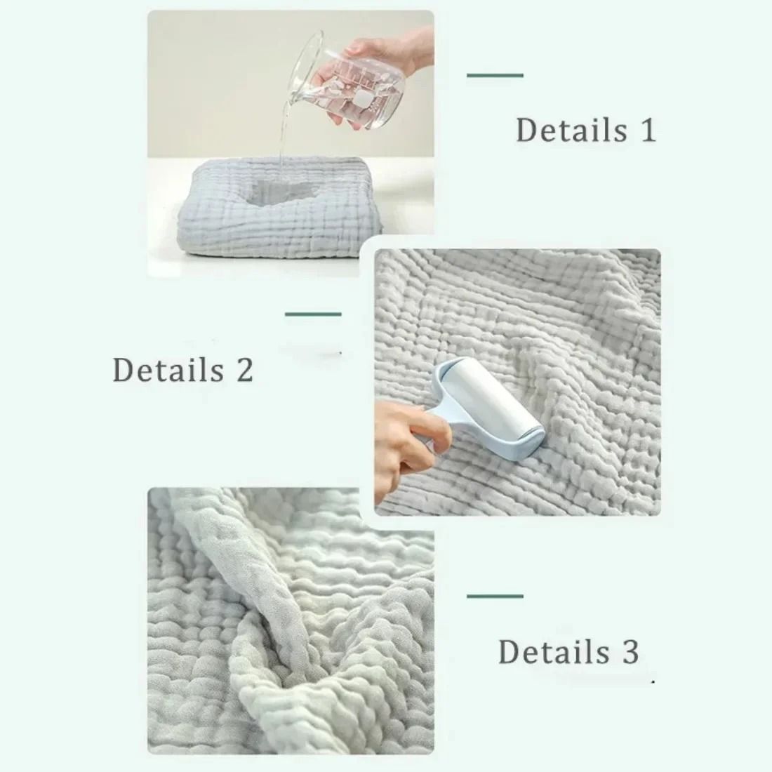 Pure Cotton 6 Layer Bubble Baby Bath Towel 105x105cm Kids Swaddle Wrap and Muslin Bedding