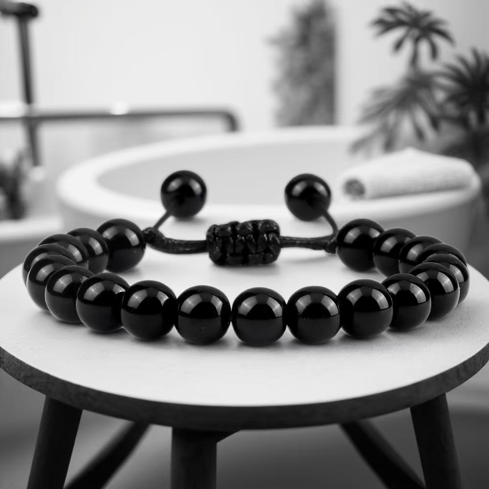 Natural Tiger Eye Beaded Bracelet Personalized Volcanic Stone Howlite Onyx Adjustable Chain for Men and Women Couple