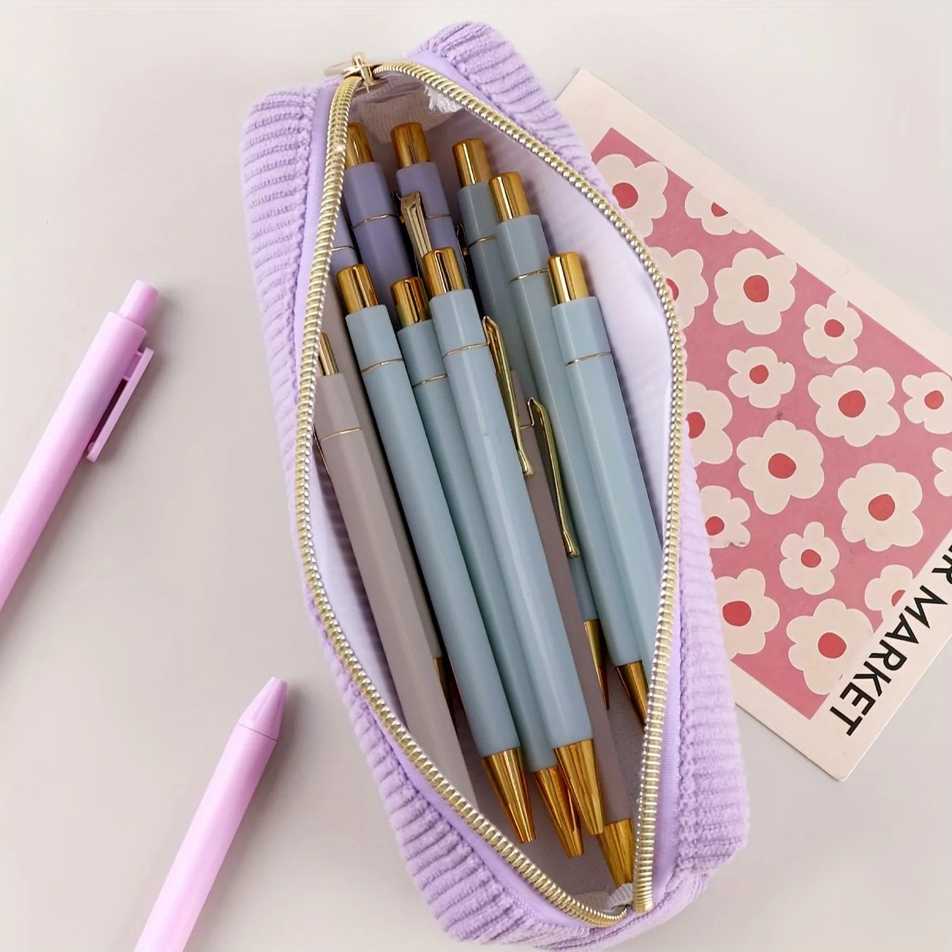 Large Corduroy Pencil Case