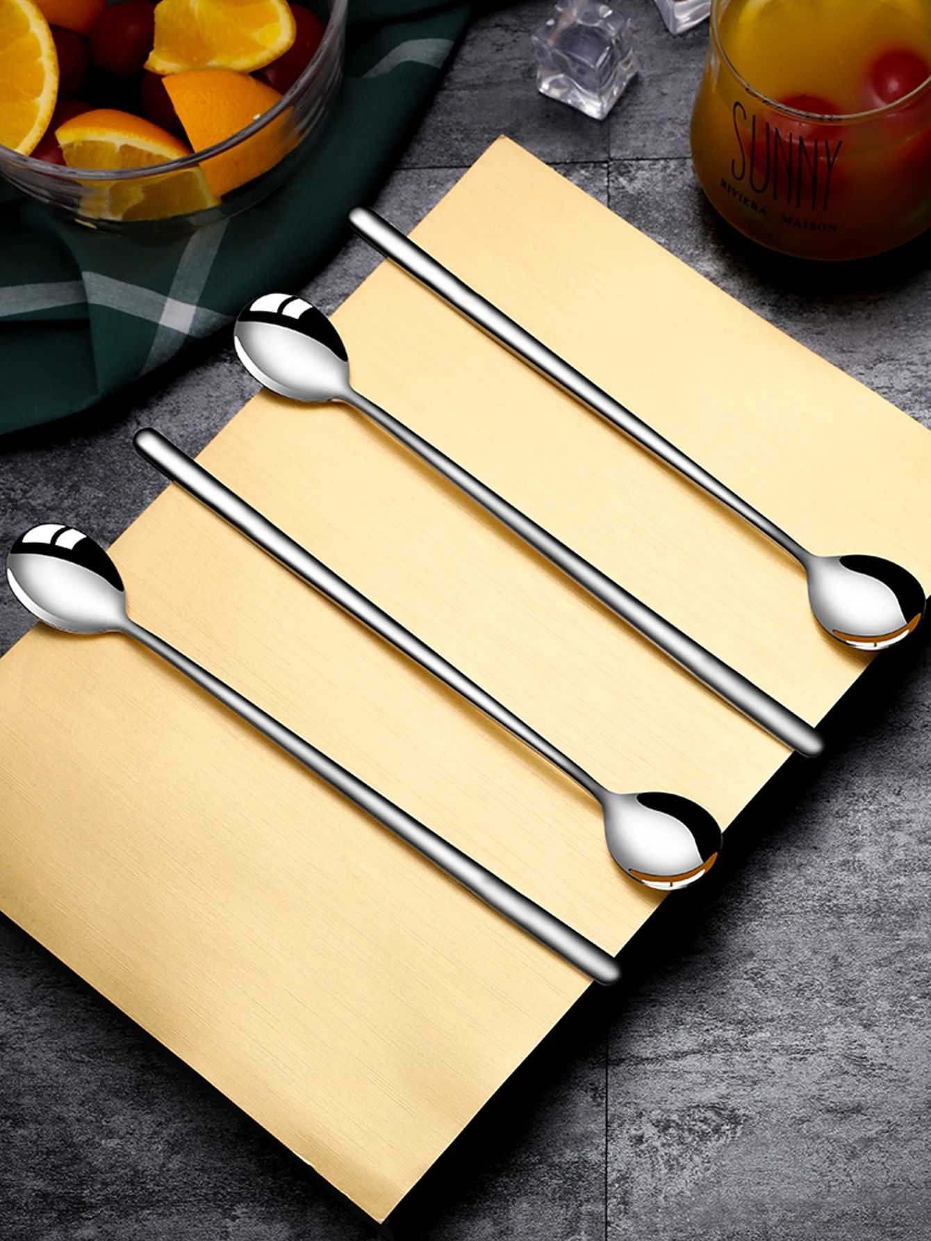304 Stainless Steel Long Handle Coffee and Ice Cream Stirring Spoons