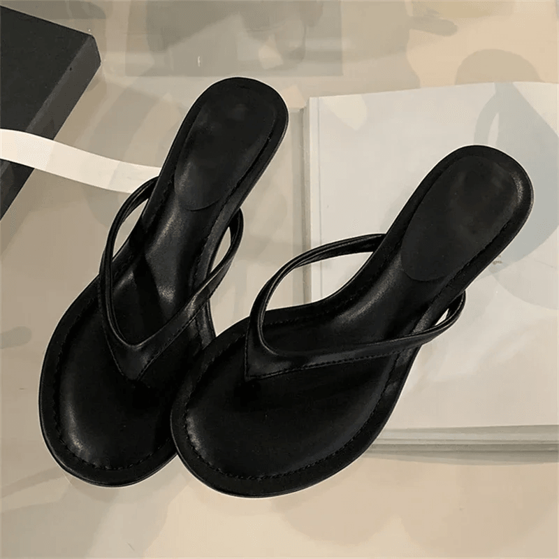 Eilyken Thin Low Heel Women Beach Sandals Casual Flip Flops
