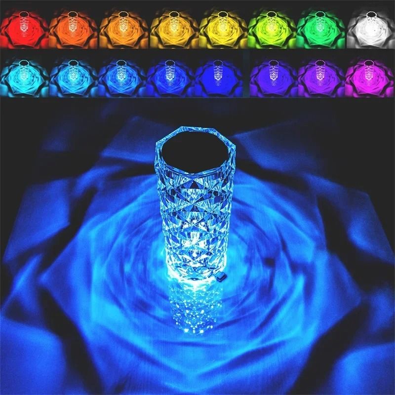 Crystal Rose Diamond Table Lamp