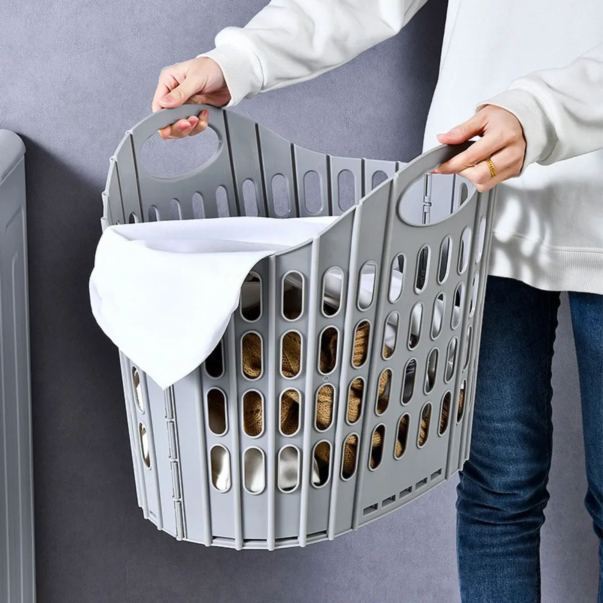 Modern Foldable High-Capacity Laundry Hamper – Portable Dirty Clothes Organizer Basket