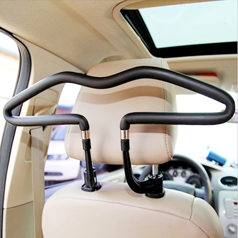 Universal Soft Car Coat Hangers, Back Seat Headrest Hook for Jackets & Suits, Durable Stainless Steel Clothes Rack