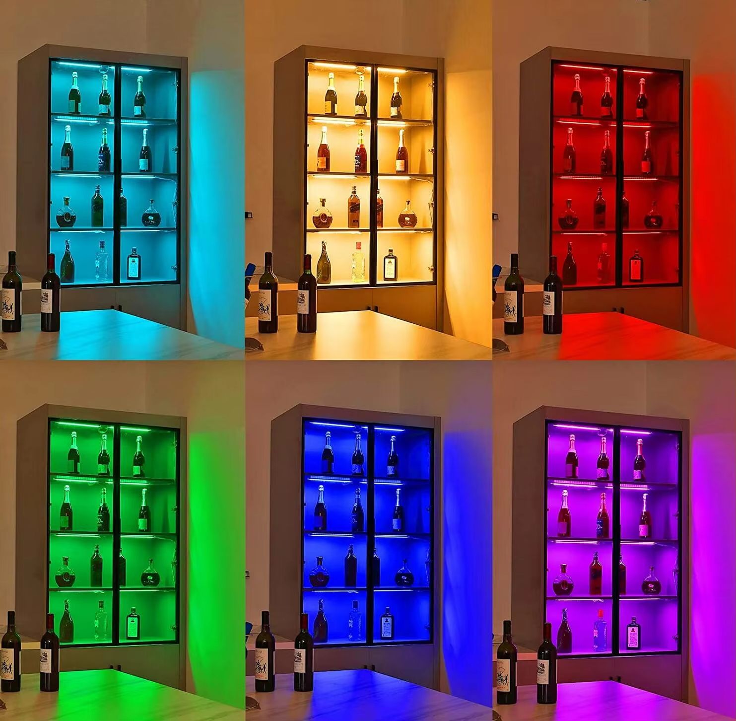 Tuya Smart WiFi RGB LED Under Cabinet Puck Light Kit DC12V