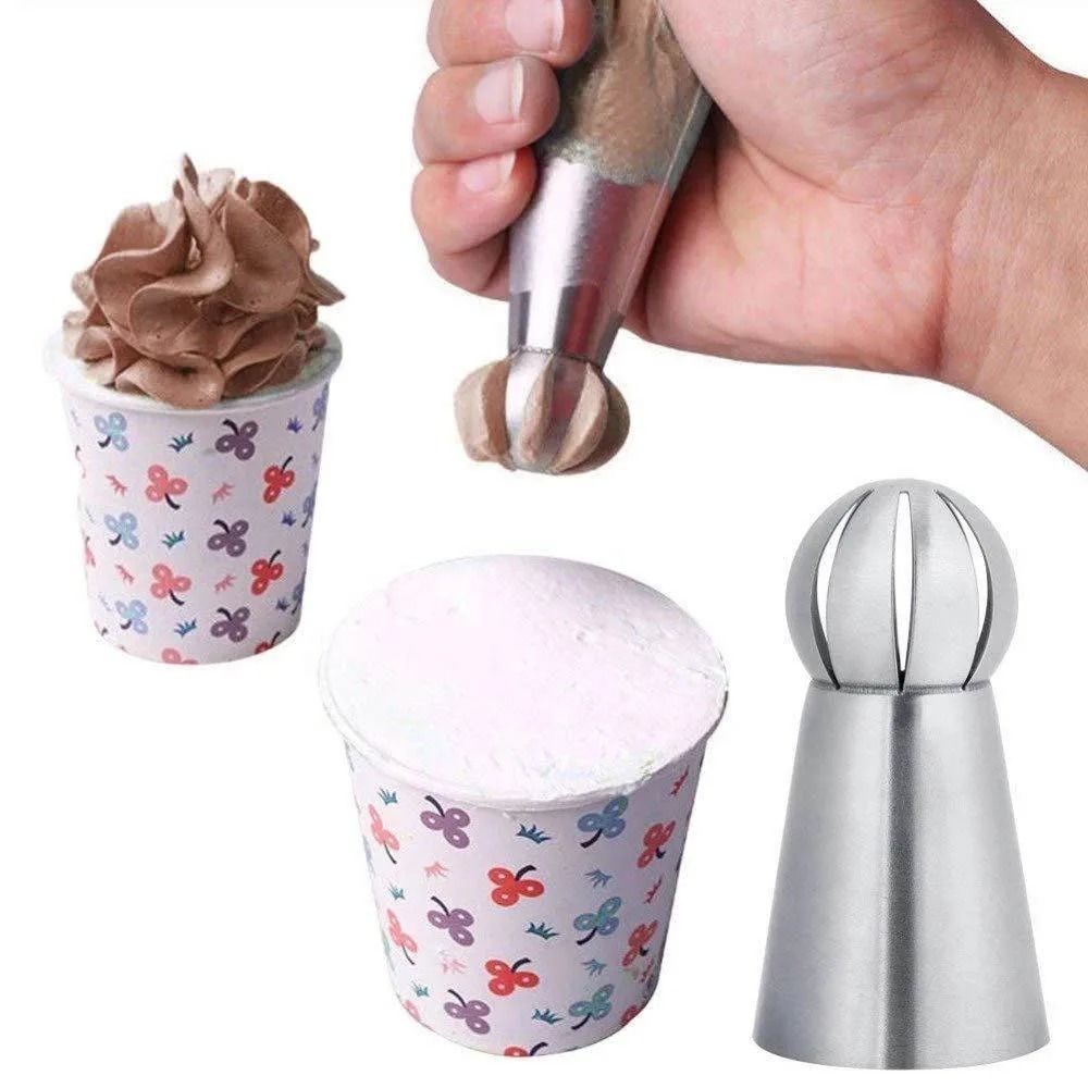 3 Piece Stainless Steel Pastry Icing Nozzles Set