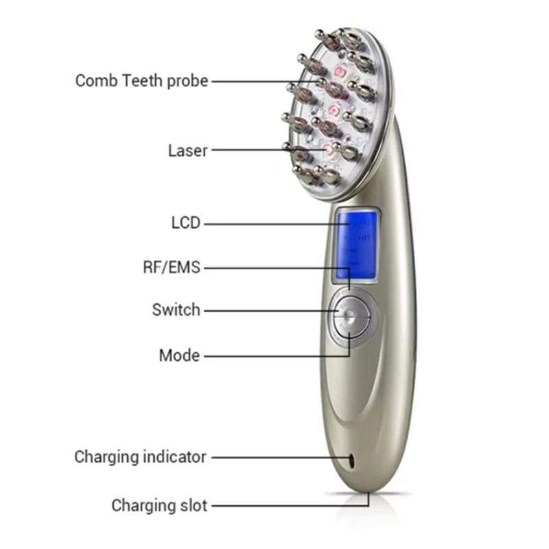 Electric Laser Hair Growth Comb with Red Light and Massage Therapy