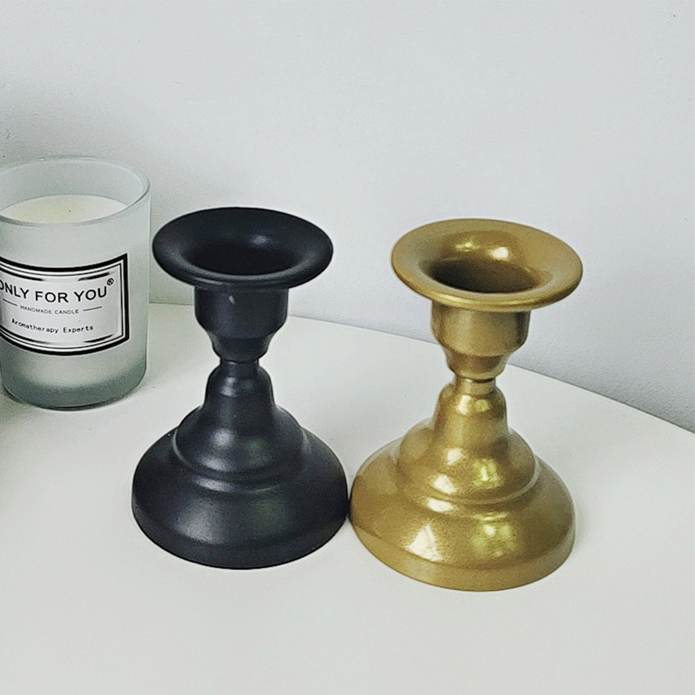 Mini Retro Metal Candle Stick Holder Pillar Iron Art Wedding Party Decor Vintage Candlestick Stand