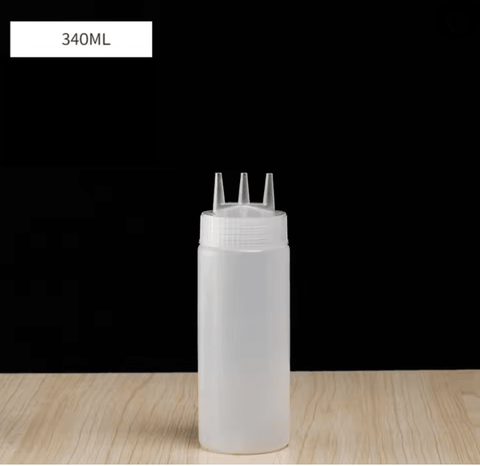 Squeezable Sauce Bottle with Nozzles