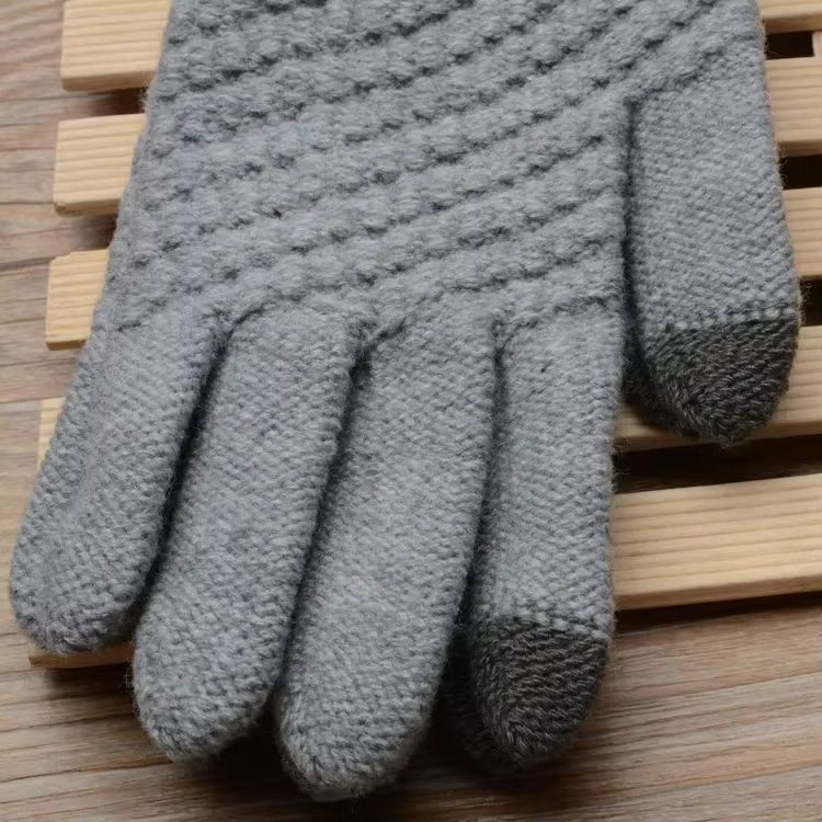 CozyTouch Winter Touch Screen Gloves – Unisex Warm Knit Full-Finger Mittens