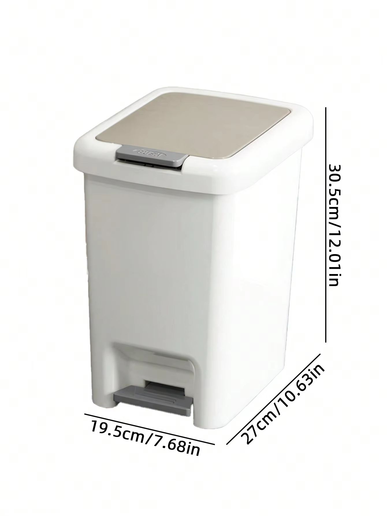 Plastic Foot Pedal Trash Can – Hands-Free Bathroom & Kitchen Waste Bin