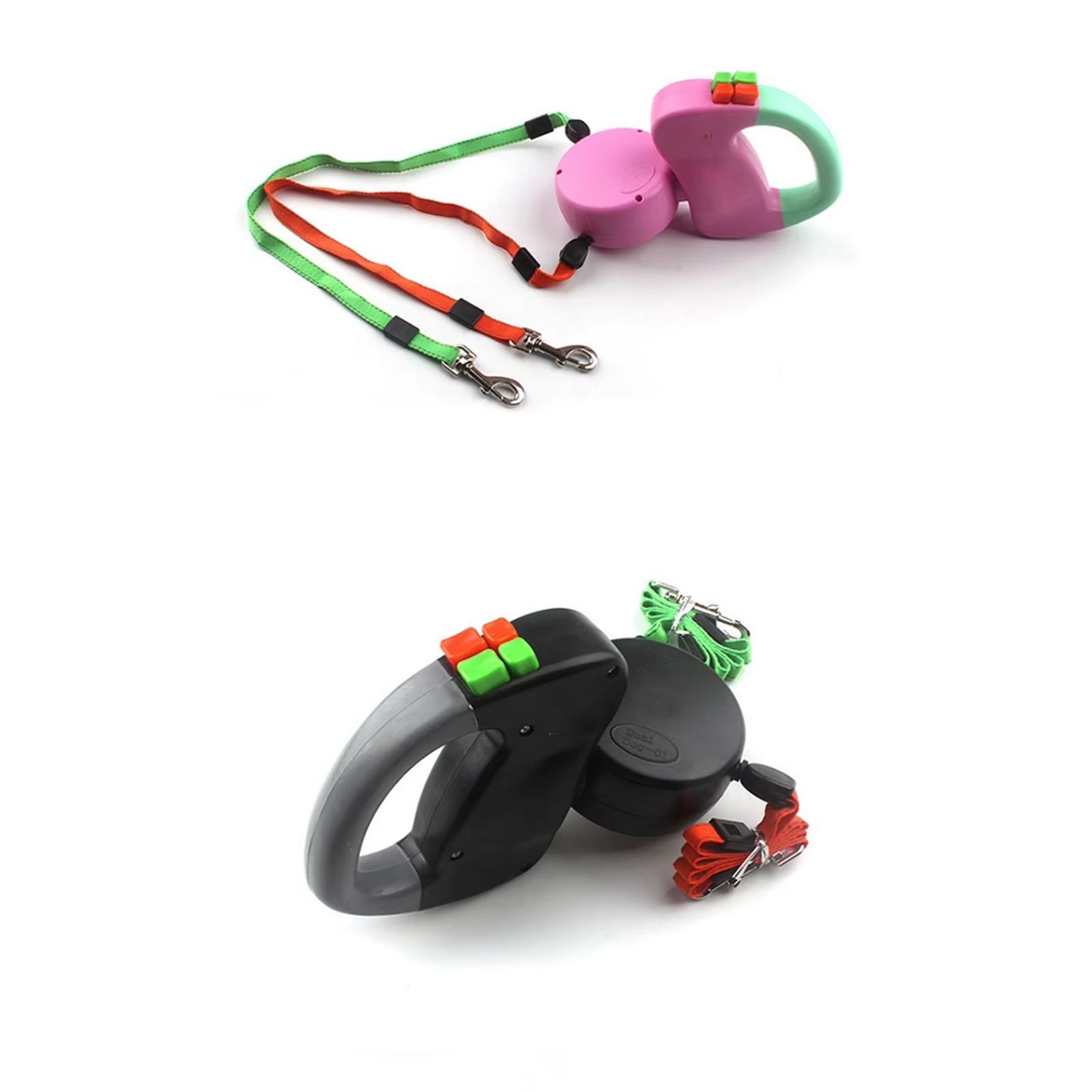 Dual Retractable Dog Leash – Automatic Winding Double Pet Walking Traction Rope (9.84ft)
