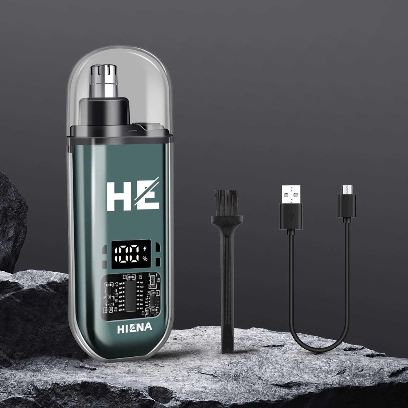 HIENA Electric Nose Hair Trimmer Rechargeable Mini Nose and Ear Grooming Tool