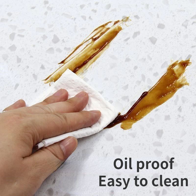 80cm Kitchen Backsplash Sticker Roll - Oil-Proof Wallpaper with Heat-Resistant, Waterproof Self-Adhesive Shield