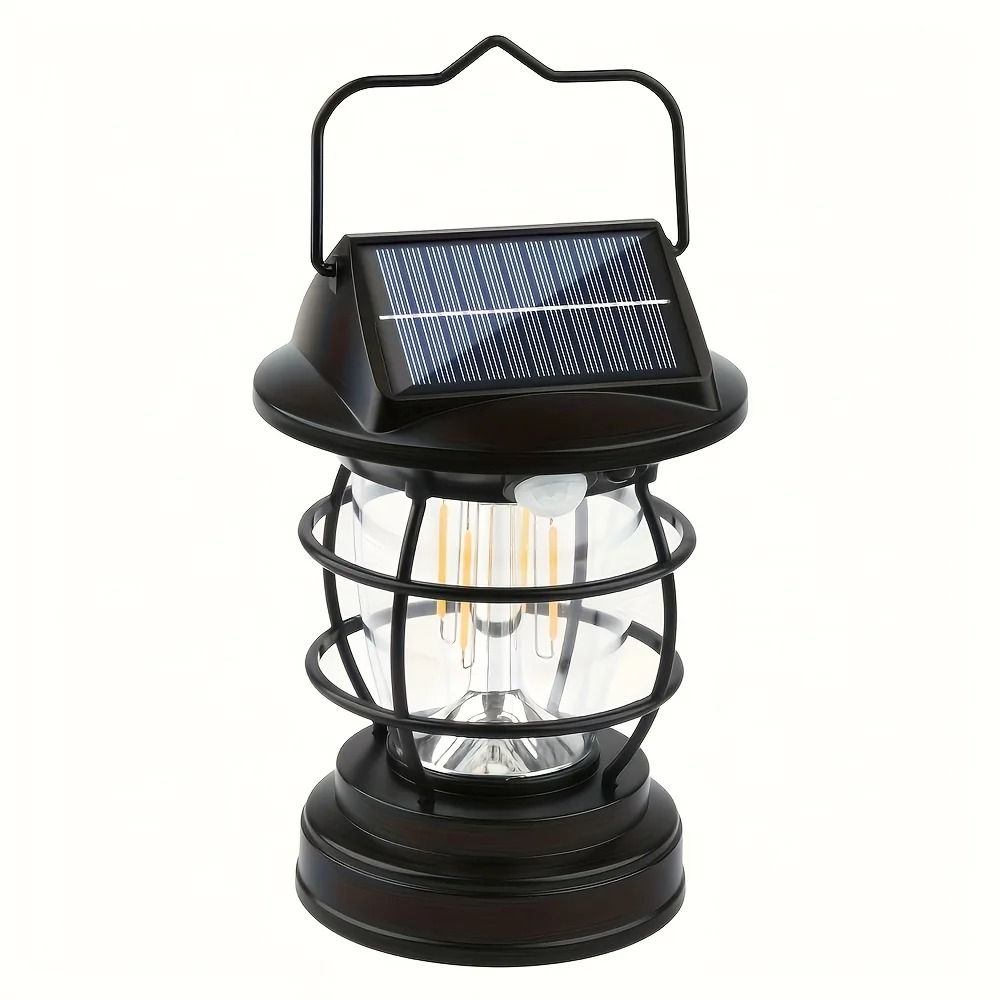 Solar-Powered Retro LED Camping Lantern