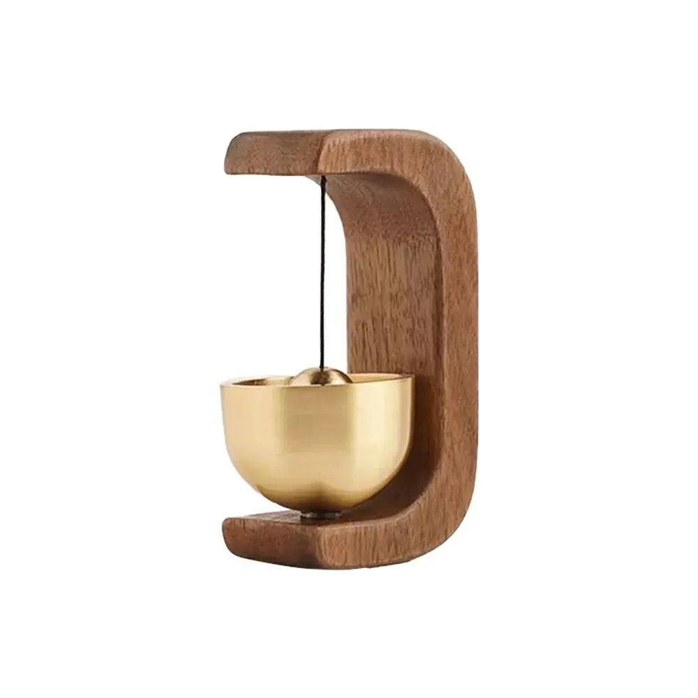 SereneTone Magnetic Wind Bell – Wooden Door Chime with Copper Bell for Home, Car & Entryway Decor