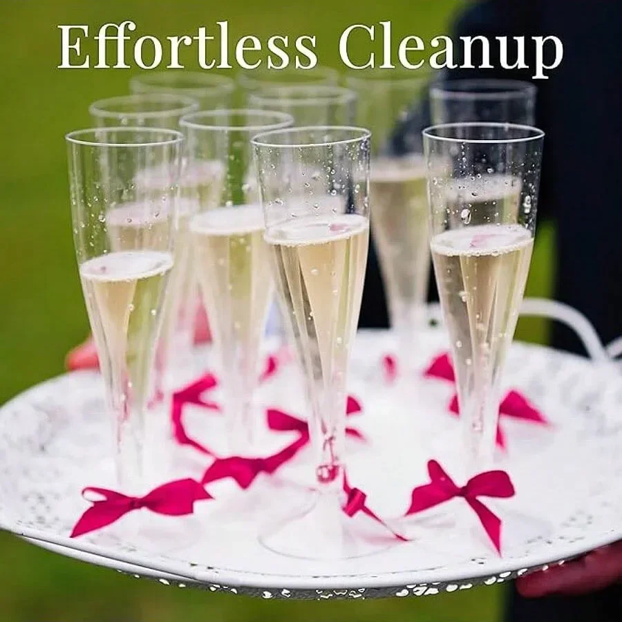 Champagne Glasses Disposable Cocktail Glasses, Plastic Red Wine Glasses, Tall Glasses, Gold Powder Martini Glasses