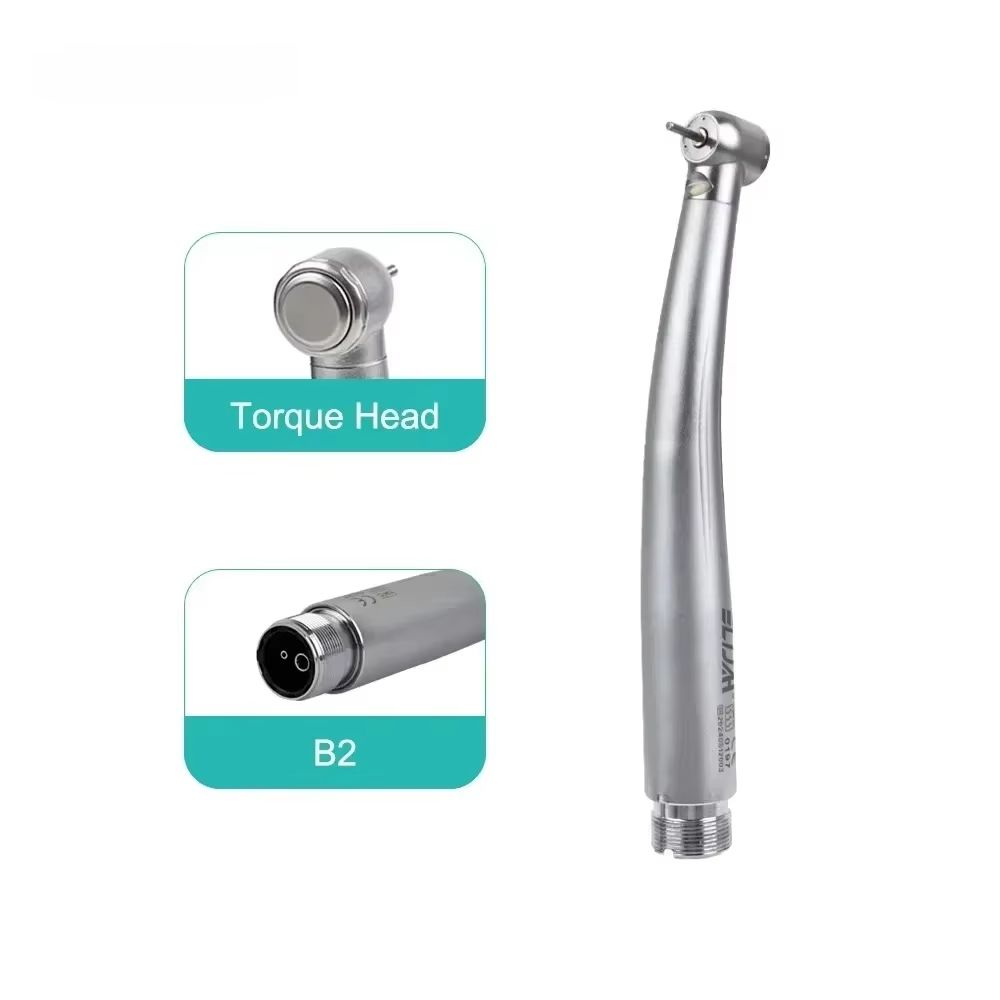 Dental LED High Speed Handpiece Air Turbine with Push Button Ceramic Bearing and Water Spray