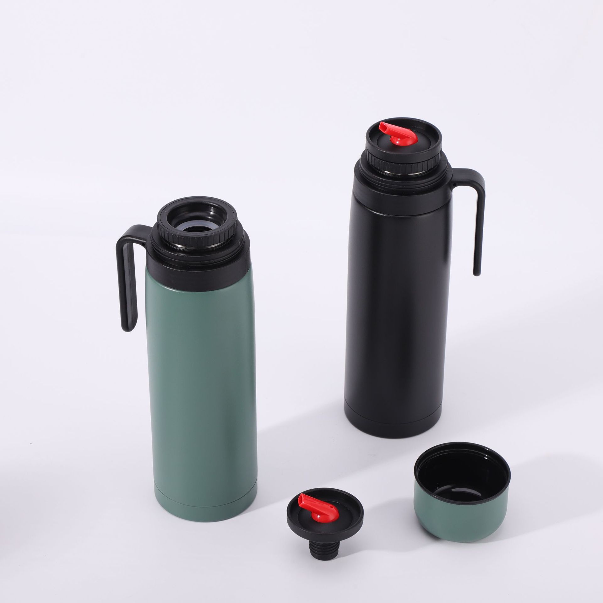 Stainless Steel Insulated Travel Mug with Handle Outdoor Sports Cup for Hot & Cold Drinks