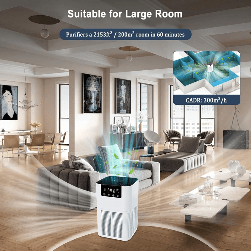 PureBreathe HEPA Air Purifier with Negative Ion Technology