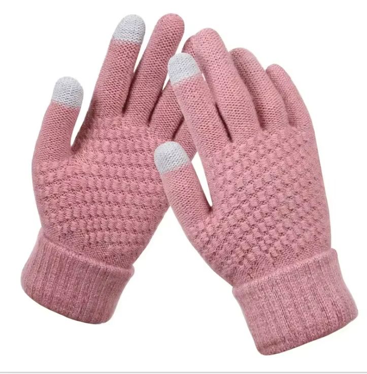 CozyTouch Winter Touch Screen Gloves – Unisex Warm Knit Full-Finger Mittens