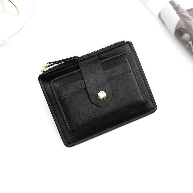Luxury Slim Leather Wallet with Coin Pocket Mens Credit & ID Card Holder